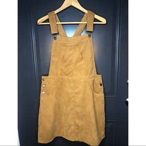 Mustard Corduroy Overall Dress